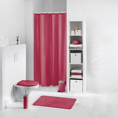 Rideau De Douche "quartz" 180x200cm Framboise Rideau De Douche "quartz" 180x200cm Framboise