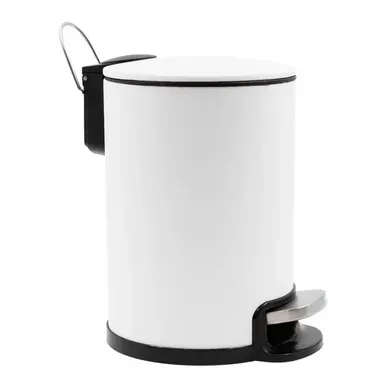 Poubelle De Salle De Bain En Métal "metaline" 3l Blanc Poubelle De Salle De Bain En Métal "metaline" 3l Blanc