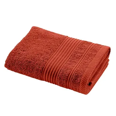 Serviette De Toilette "tendresse " 50x90cm Rouge