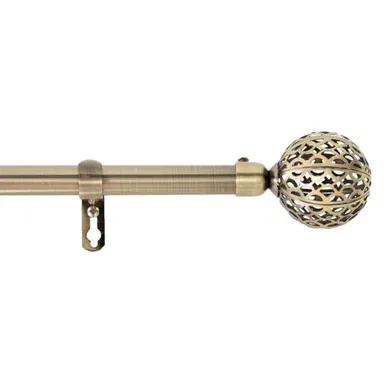 Kit Tringle Déco Extensible "globa" 120-210cm Laiton Kit Tringle Déco Extensible "globa" 120-210cm Laiton