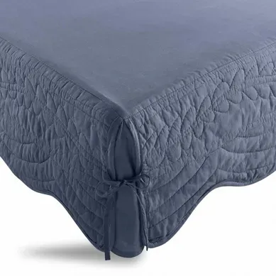 Cache sommier Coton Tertio® -90 X 190 - Bleu