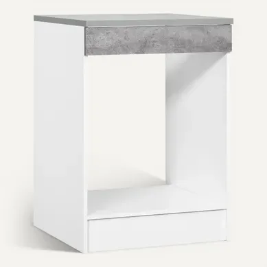 Bas four 60 cm MALICE gris béton Bas four 60 cm MALICE gris béton vue 3/4