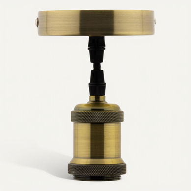 Kit De Suspension Luminaire Métal Avec Cordon Textile Cuivre - Zenitech