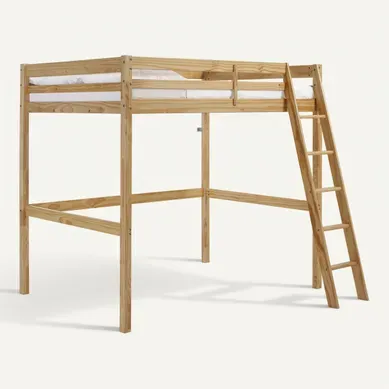 LIT MEZZANINE 140x190 cm BLOOM Naturel LIT MEZZANINE 140x190 cm BLOOM Naturel vue 3/4