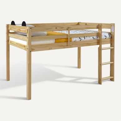 Lit mi haut 90x190 cm BLOOM Naturel vue 3/4