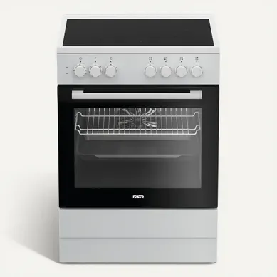 Cuisinière vitrocéramique FAR CV6025B 4 foyers Noir Cuisinière vitrocéramique FAR CV6025B 4 foyers Noir vue de face