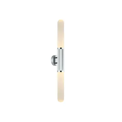 Applique Tendance Argent Double éclairage Métal Et Verre - Hita Applique Tendance Argent Double éclairage Métal Et Verre - Hita