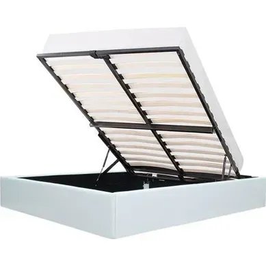 Eclipse Lit Adulte 140x190 Cm Avec Coffre De Rangement - Simili Blanc Eclipse Lit Adulte 140x190 Cm Avec Coffre De Rangement - Simili Blanc