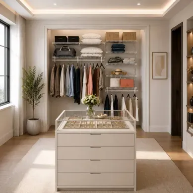 Dressing Crémaillère - étagère Mural Industriel - Modulable - Blanc - 40 Pièces - 1,81x1,22m