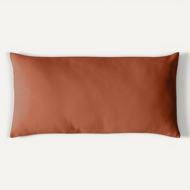 Coussin Non Déhoussable En Coton Uni - 30x50 Cm - Brique Coussin Non Déhoussable En Coton Uni - 30x50 Cm - Brique