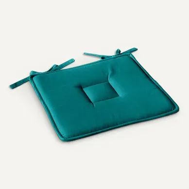 Galette De Chaise Plate Panama - 40 Cm X 40 Cm - Vert émeraude Galette De Chaise Plate Panama - 40 Cm X 40 Cm - Vert émeraude