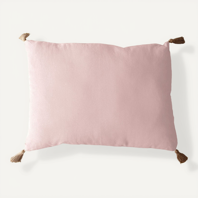 Coussin Rectangulaire Panama Avec 4 Pompons En Jute - 70 Cm X 50 Cm - Vieux Rose Coussin Rectangulaire Panama Avec 4 Pompons En Jute - 70 Cm X 50 Cm - Vieux Rose