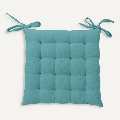 Galette De Chaise Piquée "cambria" 38x38cm Bleu Glacier Galette De Chaise Piquée "cambria" 38x38cm Bleu Glacier