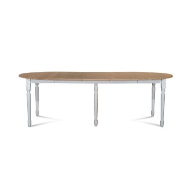 Table Ronde 6 Pieds Tournés D115 + 3 Rallonges Bois - Victoria