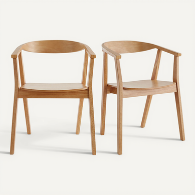 Chaises Scandinaves En Bois Clair (lot De 2) Bahia Chaises Scandinaves En Bois Clair (lot De 2) Bahia