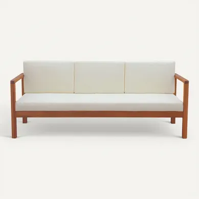 Canapé De Jardin 3 Places En Bois Massif Et Coussins Déhoussables Beige Naturel L190 Cm Akis Canapé De Jardin 3 Places En Bois Massif Et Coussins Déhoussables Beige Naturel L190 Cm Akis