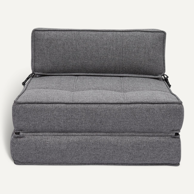 Chauffeuse 1 Place Convertible En Tissu Gris Katy Chauffeuse 1 Place Convertible En Tissu Gris Katy