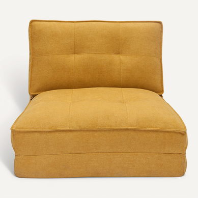 Chauffeuse 1 Place Convertible En Tissu Effet Velours Jaune Moutarde Sally Chauffeuse 1 Place Convertible En Tissu Effet Velours Jaune Moutarde Sally