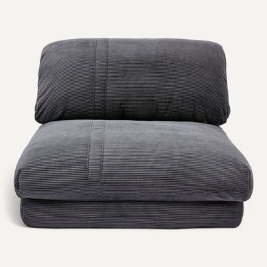 Chauffeuse 1 Place Convertible En Tissu Velours Côtelé Gris Foncé Spencer Chauffeuse 1 Place Convertible En Tissu Velours Côtelé Gris Foncé Spencer