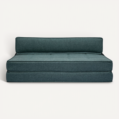 Chauffeuse Convertible 2 Places En Tissu Vert De Gris Katy Chauffeuse Convertible 2 Places En Tissu Vert De Gris Katy