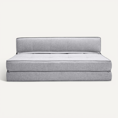 Chauffeuse 2 Places Convertible En Tissu Gris Clair Katy Chauffeuse 2 Places Convertible En Tissu Gris Clair Katy
