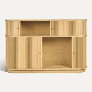 Console Vintage En Bois Clair Chêne Avec Portes Coulissantes L120 Cm Epic Console Vintage En Bois Clair Chêne Avec Portes Coulissantes L120 Cm Epic