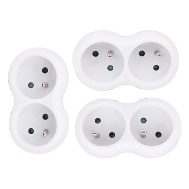 Lot De 3 Multiprises Biplite Façade Fzb01 02b X3 De La Marque Pullman