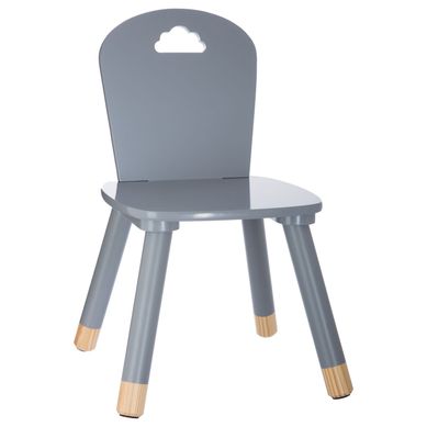 AUBRY GASPARD Fauteuil Enfant Bois Hêtre Taupe - Siège Roseau 55x31x30cm