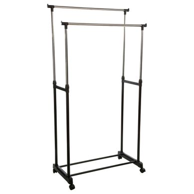 Penderie Double Portant Mobile - 84 X H. 96/170 Cm Penderie Double Portant Mobile - 84 X H. 96/170 Cm