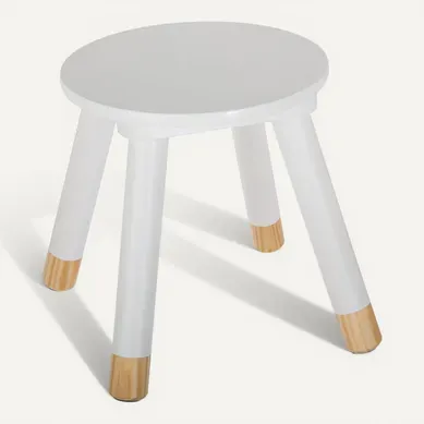 Tabouret Enfant Douceur - Diam. 24 Cm - Blanc Tabouret Enfant Douceur - Diam. 24 Cm - Blanc