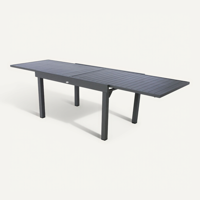 Table De Jardin Extensible 10 Personnes Piazza - L. 135/270 Cm - Noir Graphite Table De Jardin Extensible 10 Personnes Piazza - L. 135/270 Cm - Noir Graphite
