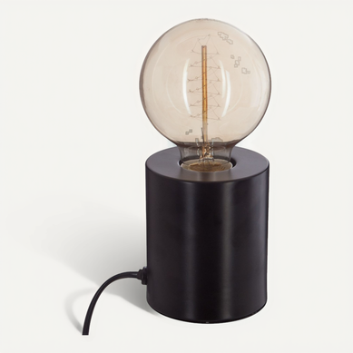 Lampe À Poser En Fer Ampoule - H. 10,5 Cm - Noir Lampe À Poser En Fer Ampoule - H. 10,5 Cm - Noir