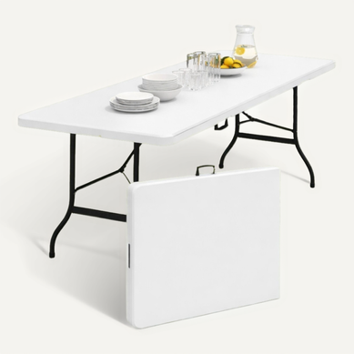 Table Pliante D'appoint Portable 180 Cm Pour Camping Ou Réception Table Pliante D'appoint Portable 180 Cm Pour Camping Ou Réception