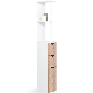 Meuble Wc étagère Willy Bois 3 Portes Blanc Et Hêtre Meuble Wc étagère Willy Bois 3 Portes Blanc Et Hêtre