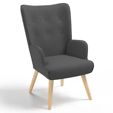 Fauteuil Scandinave Ivar En Tissu Gris Anthracite Fauteuil Scandinave Ivar En Tissu Gris Anthracite