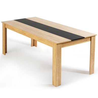 Table à Manger Rectangle Georgia 8 Personnes Imitation Hêtre Et Noire 160 X 80 Cm Table à Manger Rectangle Georgia 8 Personnes Imitation Hêtre Et Noire 160 X 80 Cm
