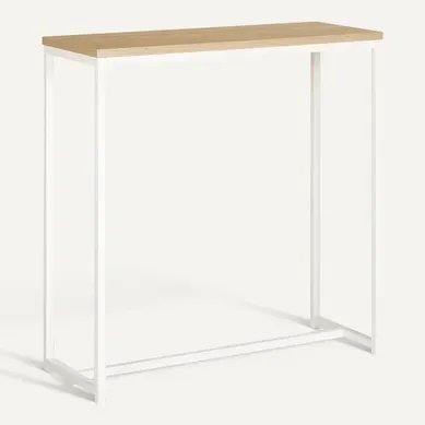 Console Detroit Design Industriel Bois Et Métal Blanc Console Detroit Design Industriel Bois Et Métal Blanc