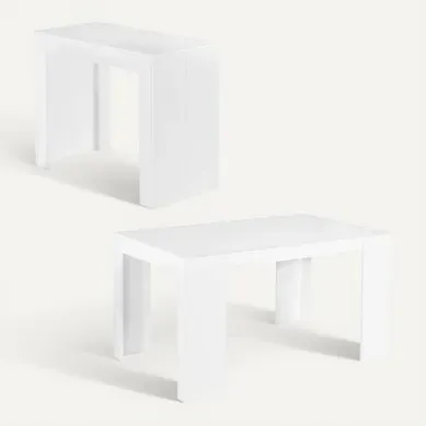 Table Console Extensible Orlando 6 Personnes 140 Cm Bois Blanc Table Console Extensible Orlando 6 Personnes 140 Cm Bois Blanc