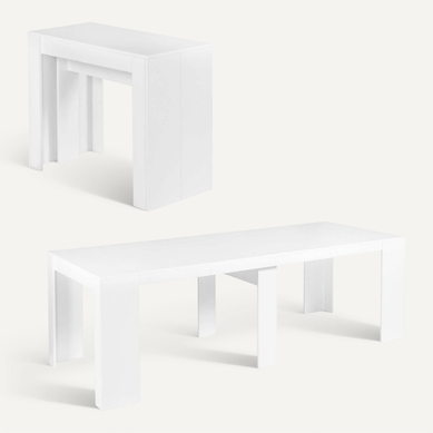 Table Console Extensible Orlando 10 Personnes 235 Cm Bois Blanc Table Console Extensible Orlando 10 Personnes 235 Cm Bois Blanc