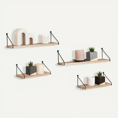 Lot De 4 étagères Murales Lily Design Industriel