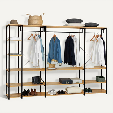 Dressing Modulable XXL Grande Capacité L. 250 Cm Detroit Design Industriel Dressing Modulable XXL Grande Capacité L. 250 Cm Detroit Design Industriel