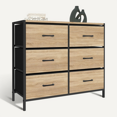 Commode 6 Tiroirs En Tissu Utah 80 Cm Meuble De Rangement Design Industriel Commode 6 Tiroirs En Tissu Utah 80 Cm Meuble De Rangement Design Industriel