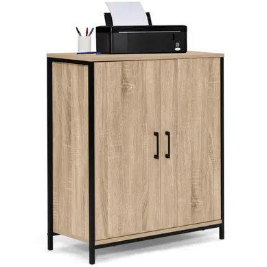 Armoire Basse Detroit 2 Portes Design Industriel