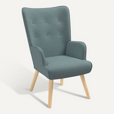Fauteuil Scandinave Ivar En Tissu Vert Eucalyptus Fauteuil Scandinave Ivar En Tissu Vert Eucalyptus