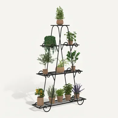 Etagère à Pots De Fleurs Porte Plante En Métal 9 Niveaux Etagère à Pots De Fleurs Porte Plante En Métal 9 Niveaux