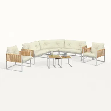Salon De Jardin Bas Rio 8 Places Salon D'angle Structure Métal Blanc Et Cordage Effet Rotin Avec Cou Salon De Jardin Bas Rio 8 Places Salon D'angle Structure Métal Blanc Et Cordage Effet Rotin Avec Cou