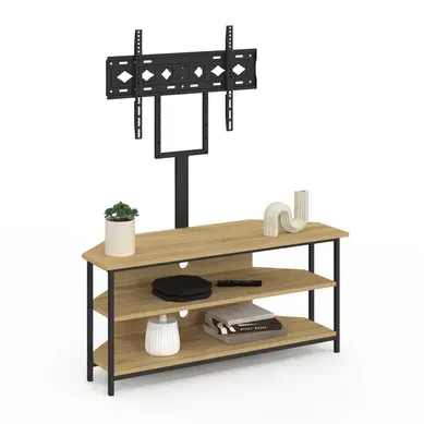 Meuble TV 100 Cm D'angle Detroit Avec étagères Et Support TV Réglable De 32 À 70 Pouces Design Indus Meuble TV 100 Cm D'angle Detroit Avec étagères Et Support TV Réglable De 32 À 70 Pouces Design Indus
