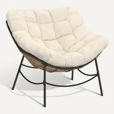 Fauteuil De Jardin Relax Loa Effet Rotin Avec Coussin écru Fauteuil De Jardin Relax Loa Effet Rotin Avec Coussin écru