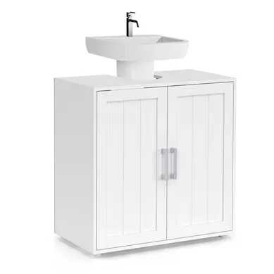 Meuble Sous Lavabo Salle De Bain Waldo Bois Blanc Meuble Sous Lavabo Salle De Bain Waldo Bois Blanc