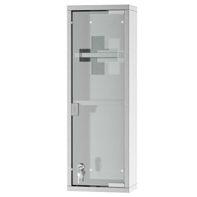Armoire à Pharmacie 2 étagères  Acier Inox.